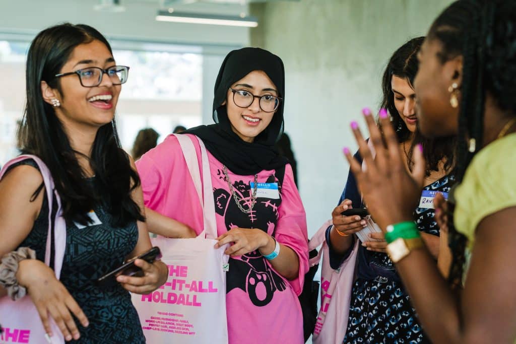 Group young women